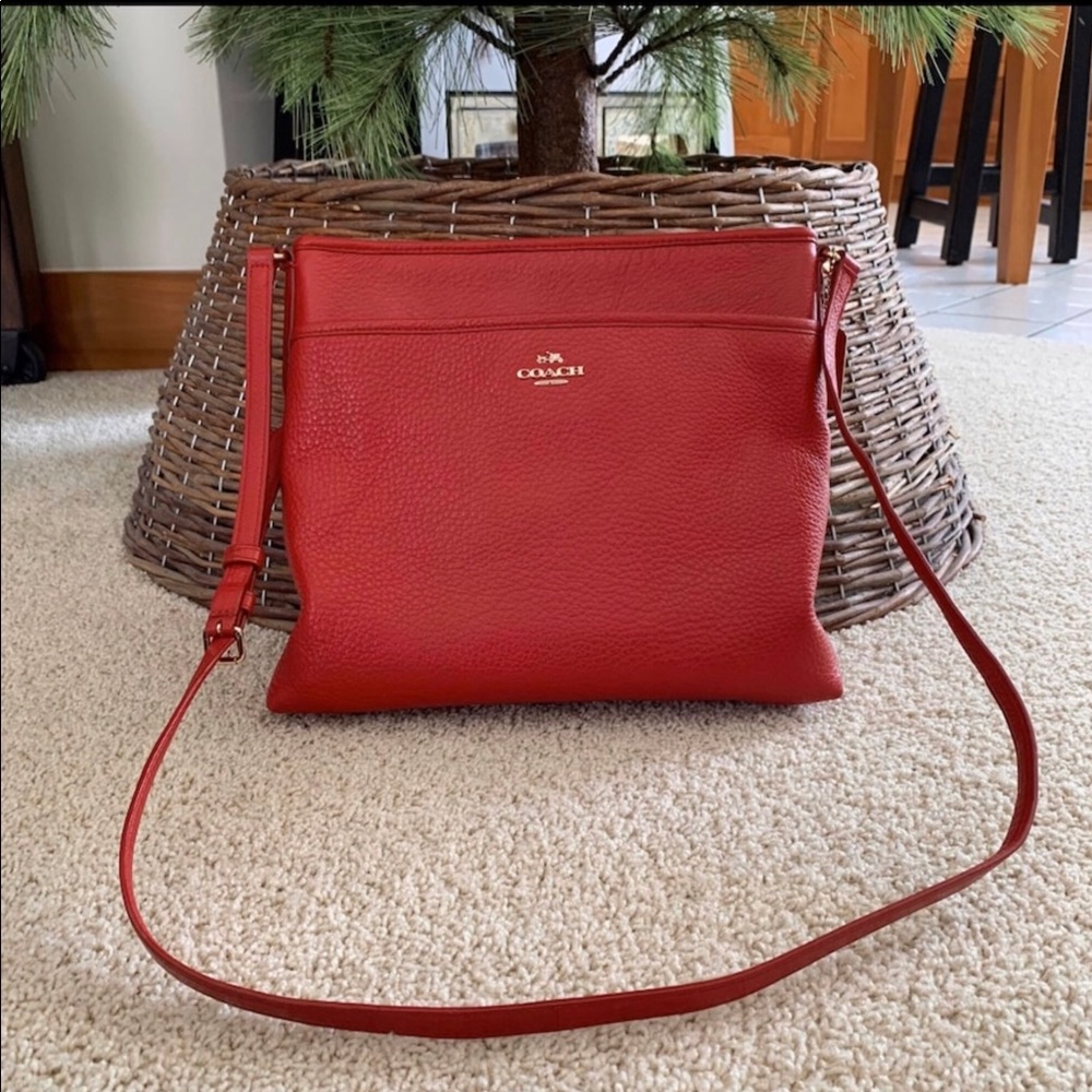 Coach Leather Crossbody Shoulder File Bag NWOT